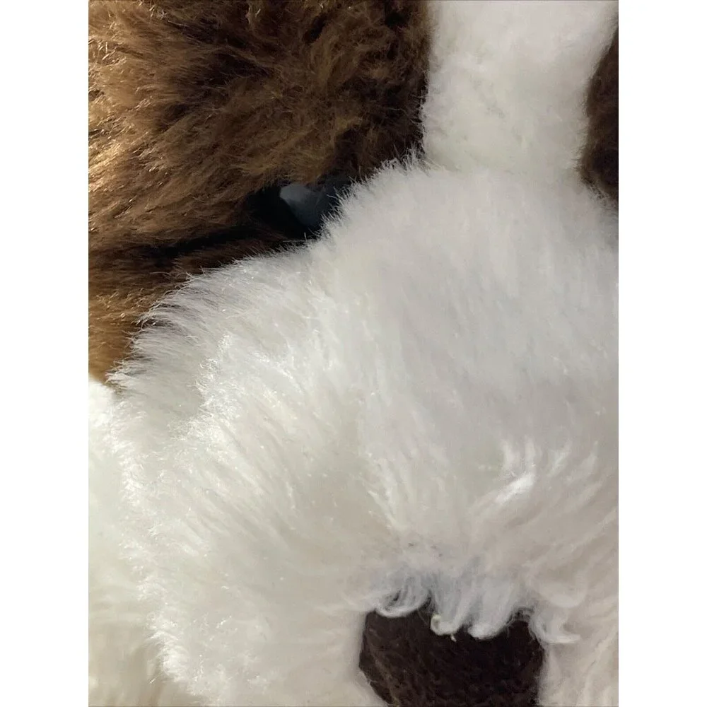 Plush Noah's Ark‎ Animal Workshop Puppy Dog 15” White Brown Stuffed Animal